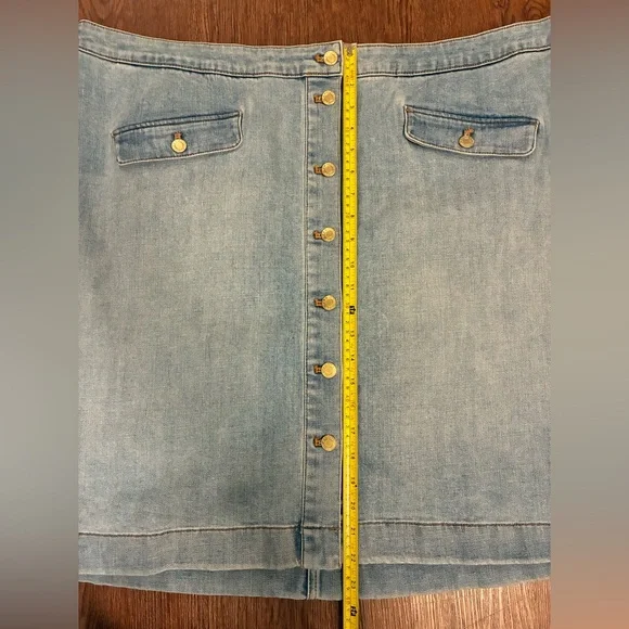 Talbots NWT Demi A-Line Midi Skirt - Salt Wash - Size 22W - Picture 11 of 12